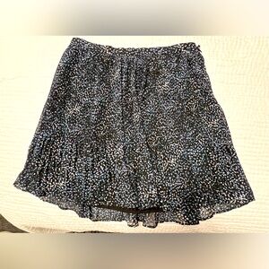 Banana republic pleated polka-dot skirt.